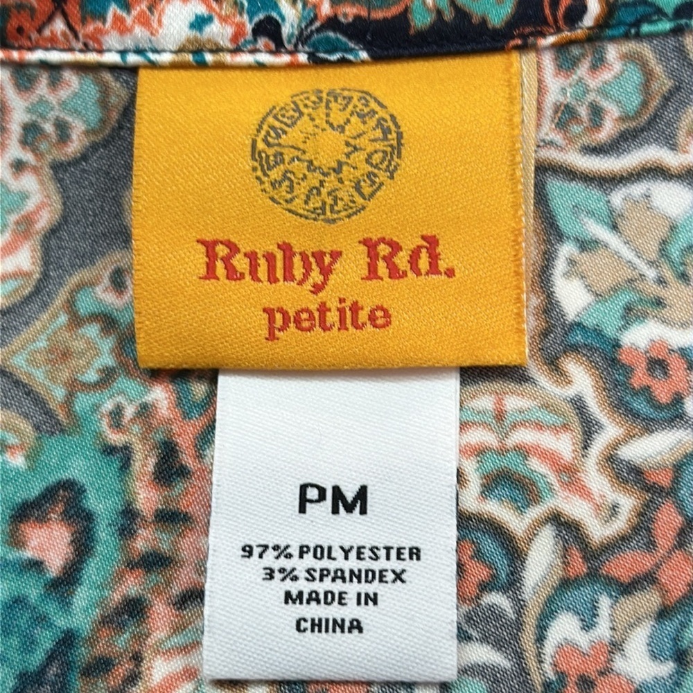 Ruby Rd. Petite Size Patchwork Paisley Print Char… - image 5